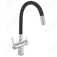 Filtrata - konyhai csaptelep flexibilis kifolyócsővel, szűrt vízhez, króm
