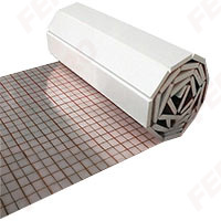 Polystyrene mat with aluminium foil for underfloor heating