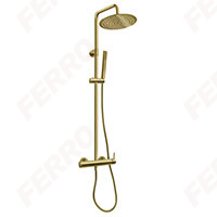 Ciriculus - Rainfall set with mixer, brushed gold
