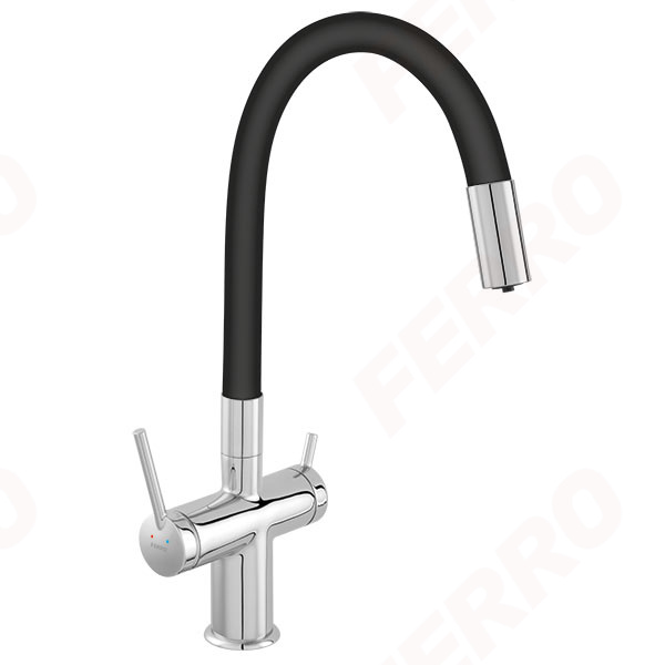 Filtrata - konyhai csaptelep flexibilis kifolyócsővel, szűrt vízhez, króm