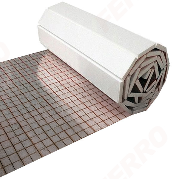 Polystyrene mat with aluminium foil for underfloor heating