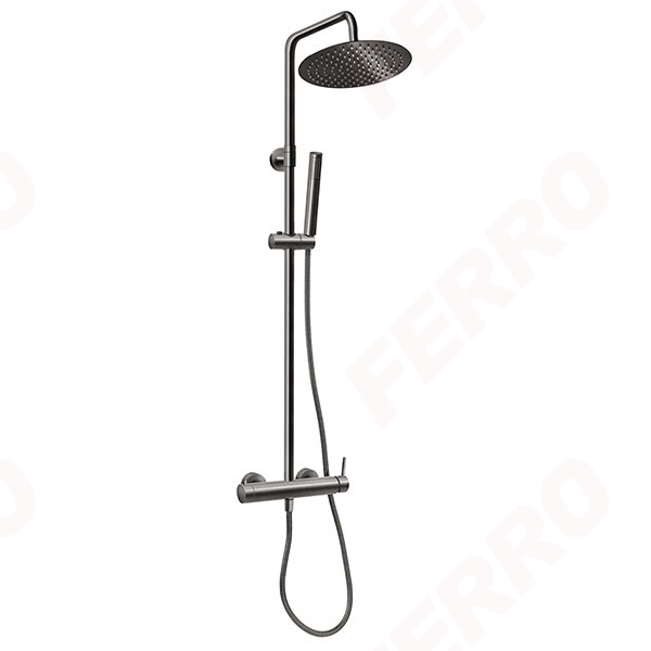 Ciriculus - Rainfall set with mixer, gun metal