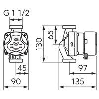 Elektronikus keringető szivattyú, GPA III 25-4-130