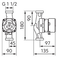 Elektronikus keringető szivattyú, GPA III 25-4-180
