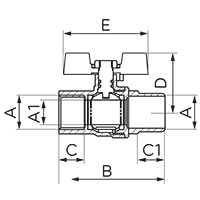 Gas ball valve - type G61