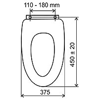 WC ülőke, mintás MDF fém-króm rögzítőelemek