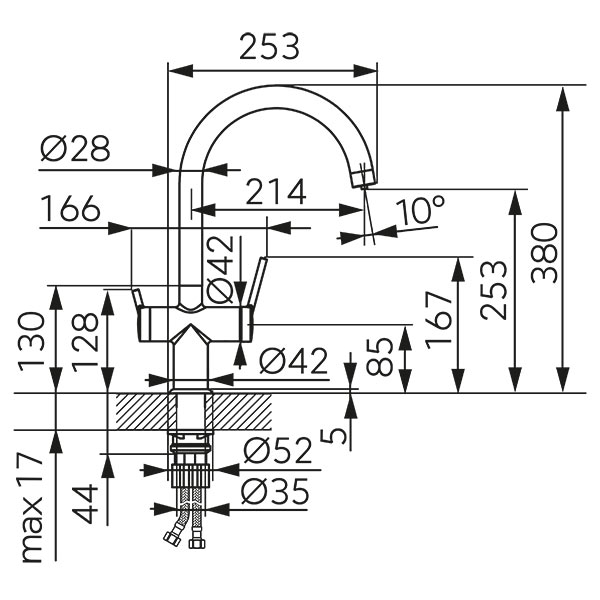Filtrata - konyhai csaptelep szűrt vízhez, króm