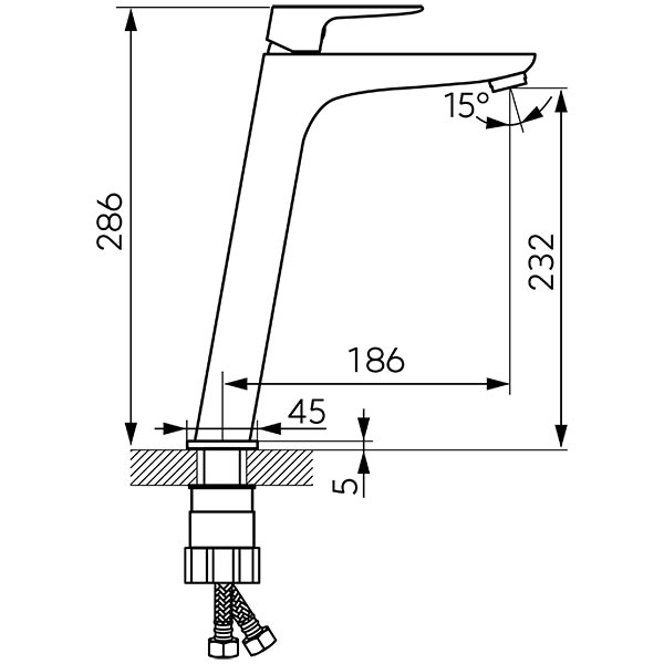 Vitto Verdeline Gun Metal - Mosdó csaptelep